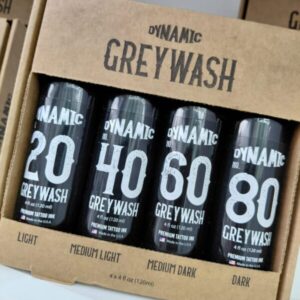 Dynamic Tattoo Ink Grey Wash Bottle Set - 4 (Light, Medium Light, Meduim Dark, Dark) - 4oz (120ml)